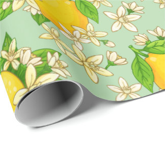 yellow lemons cadeaupapier