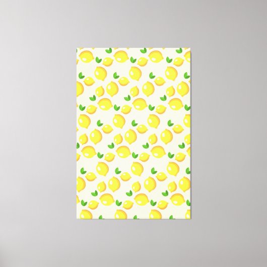 Yellow Lemons Canvas Print (Voorkant)