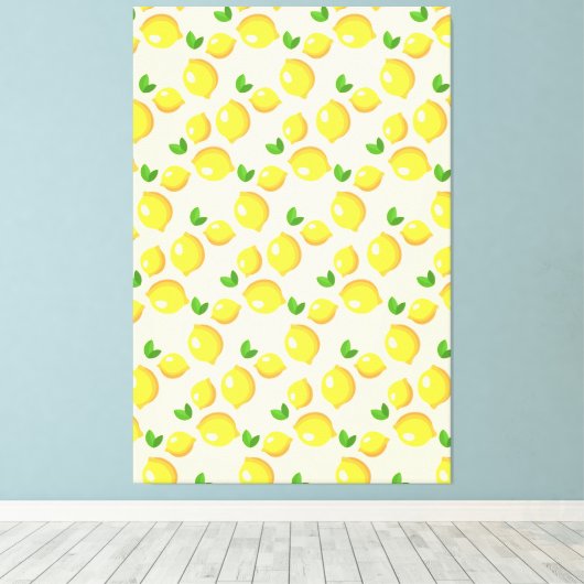 Yellow Lemons Canvas Print (Insitu (Houten vloer))