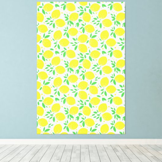 Yellow Lemons Canvas Print (Insitu (Houten vloer))
