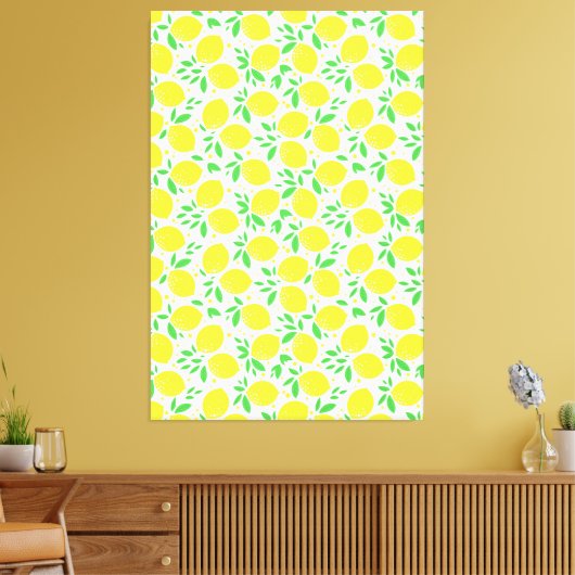 Yellow Lemons Canvas Print (Insitu (Woonkamer))