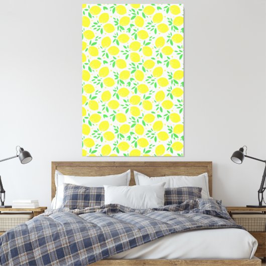 Yellow Lemons Canvas Print (Insitu (Slaapkamer))