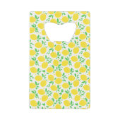 Yellow Lemons Credit Kaart flesopener Creditkaart Flessenopener (Voorkant)