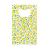Yellow Lemons Credit Kaart flesopener Creditkaart Flessenopener (Achterkant)