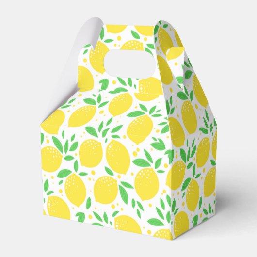 Yellow Lemons Favor Box Bedankdoosjes (Voorkant Zijde)