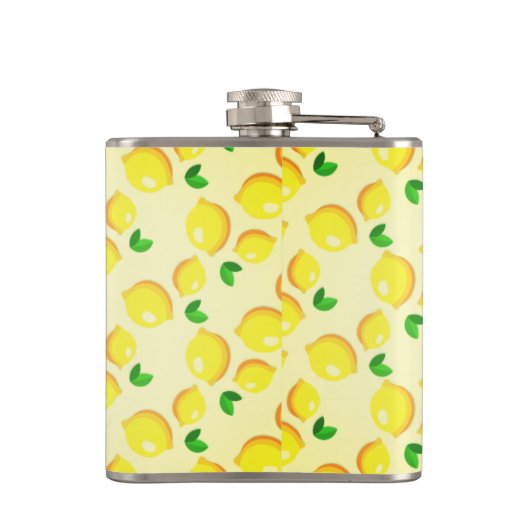 Yellow Lemons Flask Heupfles (Achterkant)