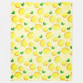Yellow Lemons Fleece Blanket (Voorkant)