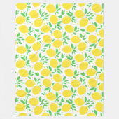Yellow Lemons Fleece Blanket Deken (Voorkant)