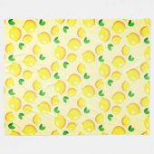 Yellow Lemons Fleece Blanket Deken (Voorkant (Horizontaal))
