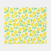 Yellow Lemons Fleece Blanket Deken (Voorkant (Horizontaal))