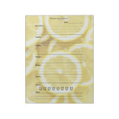 Yellow Lemons Food Journal - Simple Day Meal Diary Notitieblok (Linkerzijde)