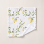 Yellow Lemons Fruit   Bad Handdoek (Wasdoekje)