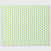 Yellow Lemons Green Leaves White Background Cadeaupapier (Vlak)