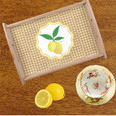 Yellow Lemons Green Leaves White Background Theedoek