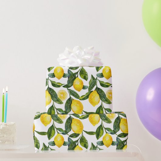 Yellow Lemons Housewarming Cadeaupapier (Feestgeschenken)