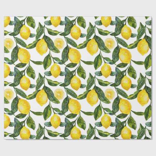 Yellow Lemons Housewarming Cadeaupapier (Vlak)