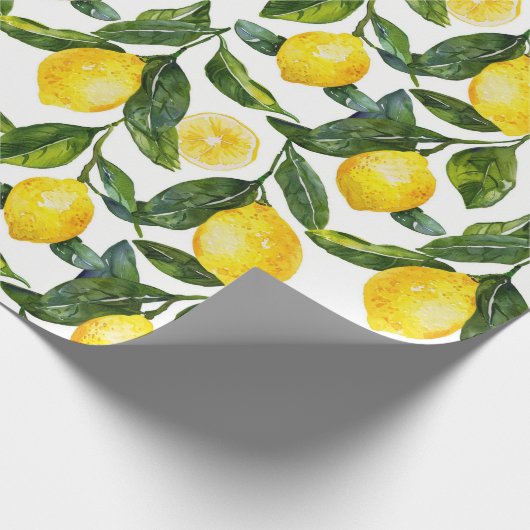 Yellow Lemons Housewarming Cadeaupapier (Hoek)
