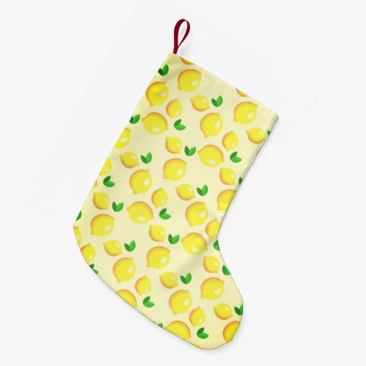 Yellow Lemons kerstaking Kleine Kerstsok (Voorkant (Hangend))