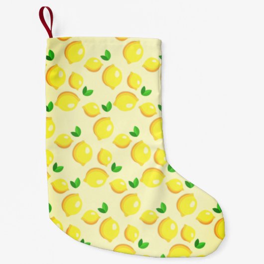Yellow Lemons kerstaking Kleine Kerstsok (Voorkant)