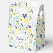 Yellow Lemons Mint Groen en Blauw Vrijgezellenfees Bedankdoosjes (Geopend)