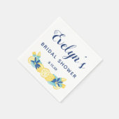 Yellow Lemons Mint Groen en Blauw Vrijgezellenfees Servet (Hoek)