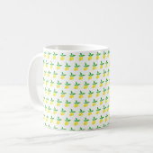 Yellow Lemons Monogram  Koffiemok (Voorkant links)