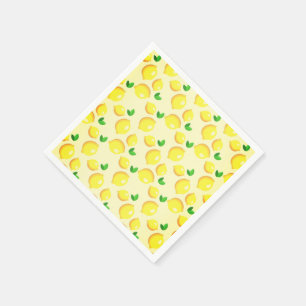 Yellow Lemons Napkins Servet