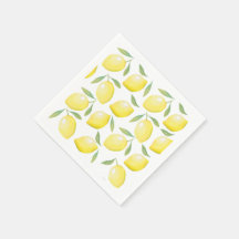 Yellow Lemons Party servetten