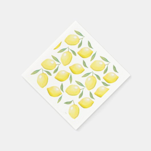 Yellow Lemons Party servetten (Hoek)