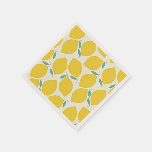 Yellow Lemons Pattern Servet (Hoek)