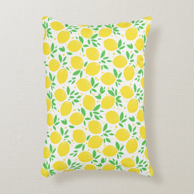 Yellow Lemons Pillow Accent Kussen (Voorkant(Verticaal))
