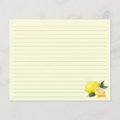 Yellow Lemons Recept Kaart, Huisverwarmend Nieuw H (Achterkant)