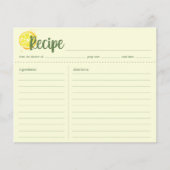 Yellow Lemons Recept Kaart, Huisverwarmend Nieuw H (Voorkant)