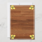 Yellow Lemons Red Crab Wood Lowland Uitnodiging (Achterkant)