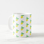 Yellow Lemons Squeeze the Day! Coffee Mug Koffiemok (Voorkant links)