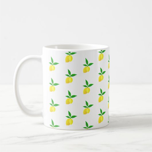 Yellow Lemons Squeeze the Day! Coffee Mug Koffiemok (Links)