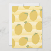 Yellow Lemons Summer Fruit Bright Birthday Party Kaart (Achterkant)