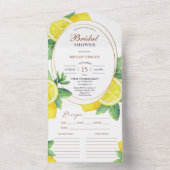 Yellow Lemons Vrijgezellenfeest Recept All In One Uitnodiging (Binnen)