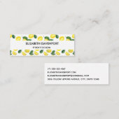 Yellow Lemons Watercolor Pattern Mini Visitekaartje (Voorkant / Achterkant)