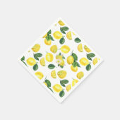 Yellow Lemons Watercolor Pattern Servet (Hoek)