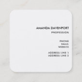 Yellow Lemons Watercolor Pattern Vierkante Visitekaartje (Achterkant)