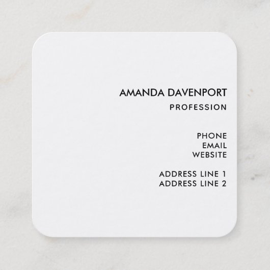 Yellow Lemons Watercolor Pattern Vierkante Visitekaartje (Achterkant)