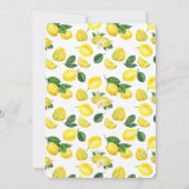 Yellow Lemons Waterverf Patroon Verjaardag Kaart (Achterkant)