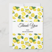 Yellow Lemons Waterverf Pattern Hartelijk dank Bedankkaart (Voorkant)
