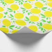 Yellow Lemons Wrapping Paper Cadeaupapier (Hoek)
