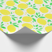 Yellow Lemons Wrapping Paper Cadeaupapier (Hoek)