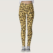 Yellow Leopard Print Leggings (Voorkant)