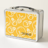 Yellow Light Bulb Ideeën Kinder Custom Name School (Voorkant)