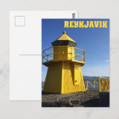Yellow Lighthouse Reykjavik IJsland Revel Briefkaart (Voorkant / Achterkant)