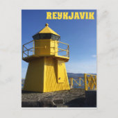 Yellow Lighthouse Reykjavik IJsland Revel Briefkaart (Voorkant)